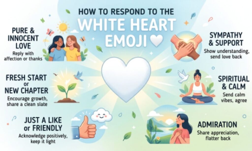 How To respond white heart emoji
