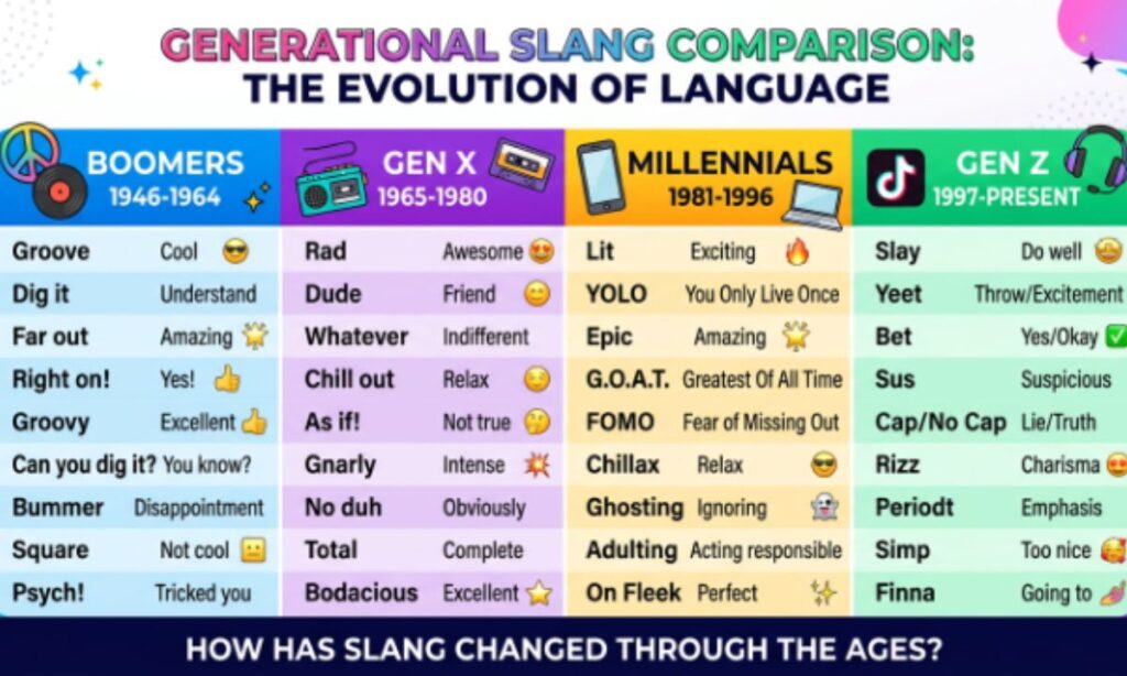 Generational Slang Comparison
