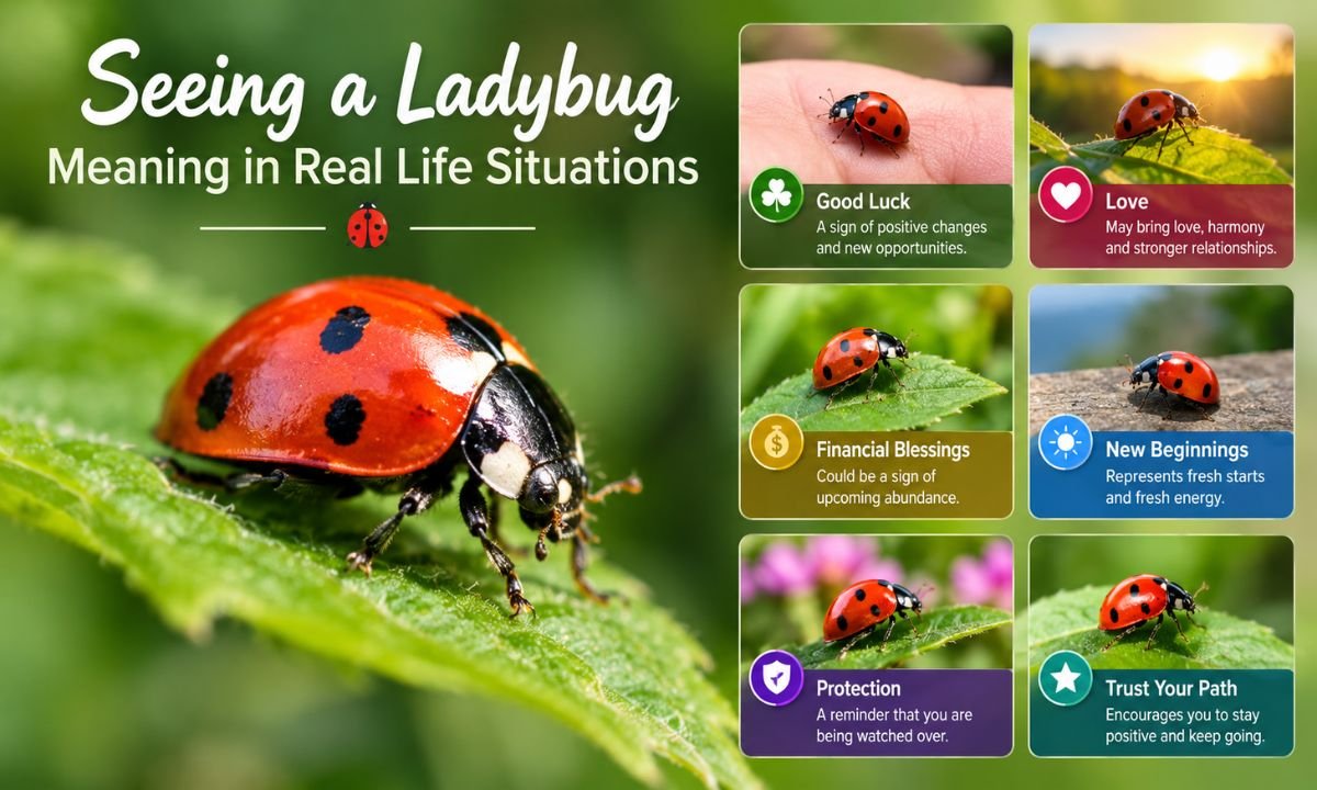 Seeing a Ladybug Meaning in Real Life Situations