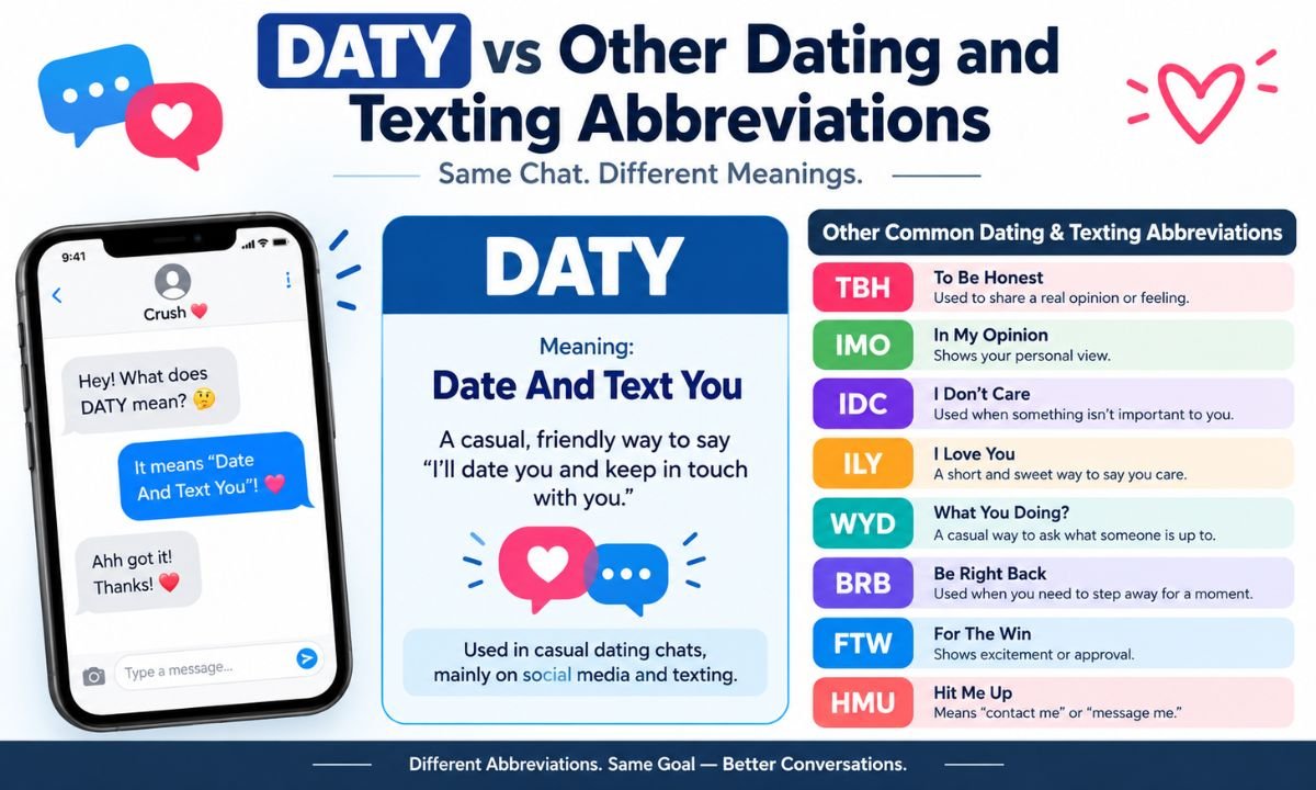 DATY vs Other Dating and Texting Abbreviations